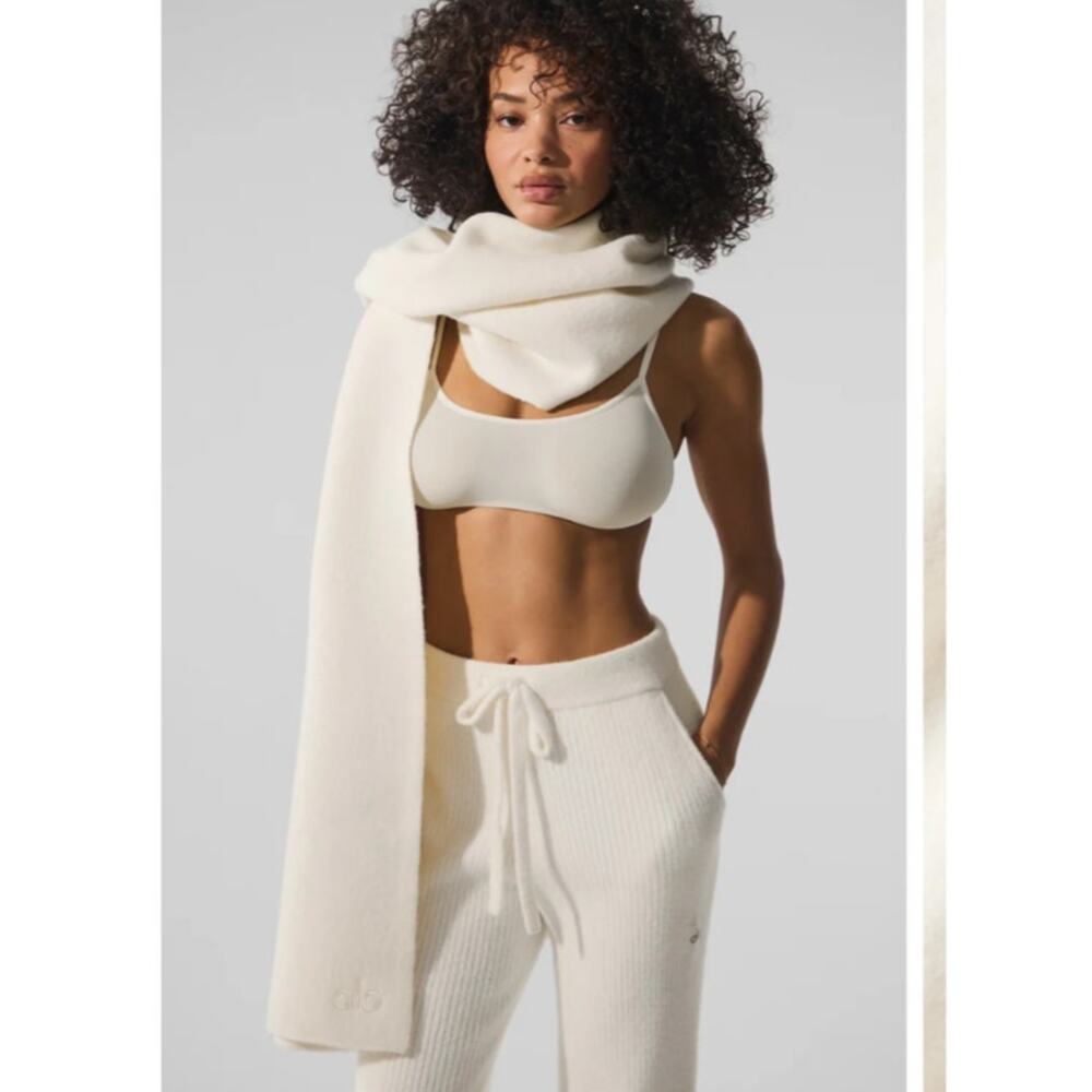 Alo Merino Wool Oversized Scarf Ivory